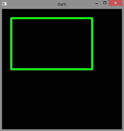 Draw a rectangle using opencv