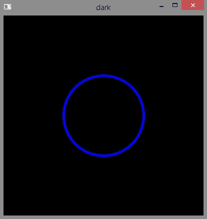 Draw a circle using opencv